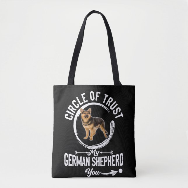 Bolsa Tote 7 Círculo De Confiança Meu German shepherd (Frente)