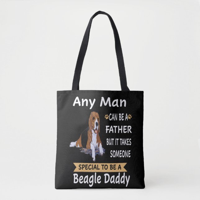 Bolsa Tote 7 Qualquer Pai De Beagle Man (Frente)