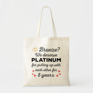 Bolsa Tote 8º Aniversário de Casamento I - Casal Engraçado de