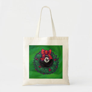 Bolsa Tote 8 Ball Christmas Wreath Green