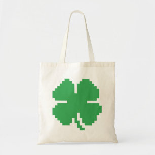 Bolsa Tote 8 Bits Pixel Lucky Quatro Folha