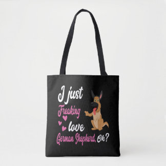Bolsa Tote 8 Eu só assustei o German shepherd de amor OK