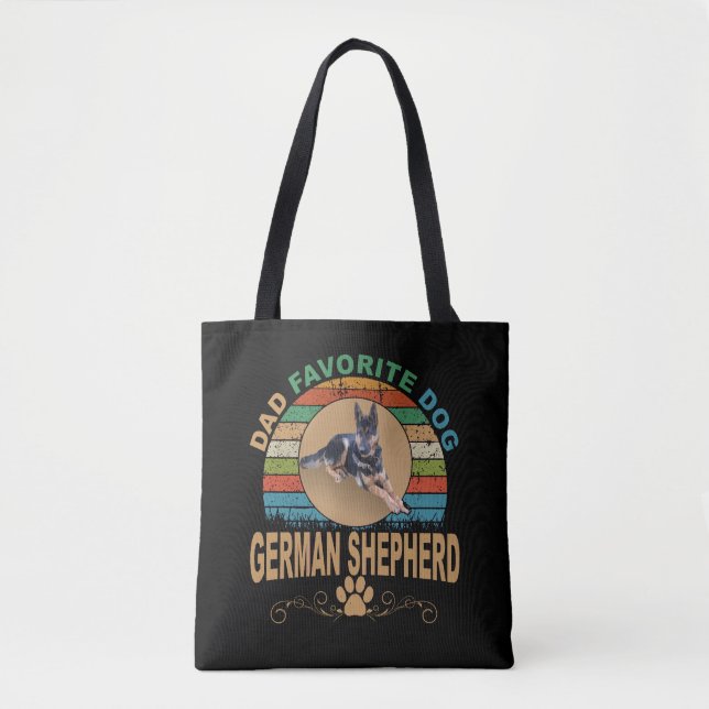 Bolsa Tote 8 Pai de German shepherd favorito (Frente)
