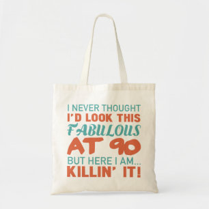 Bolsa Tote 90 De Aniversário Para Mulheres Fabulosas