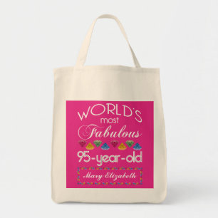 Bolsa Tote 95.º aniversário Gems Coloridas Mais Fabulosas R