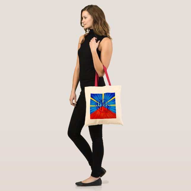 Bolsa Tote 974 Ile de la Réunion - Drapeau réunionnais (Frente (modelo))