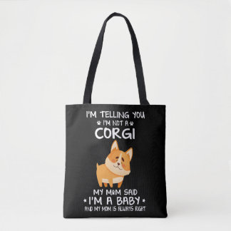 Bolsa Tote 9 Estou dizendo que não sou um Corgi