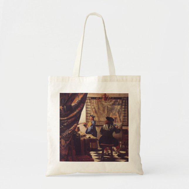 Bolsa Tote A arte da pintura por Johannes Vermeer (Frente)