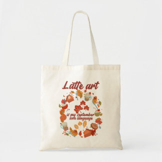 Bolsa Tote A arte latina é a minha língua de amor de setembro