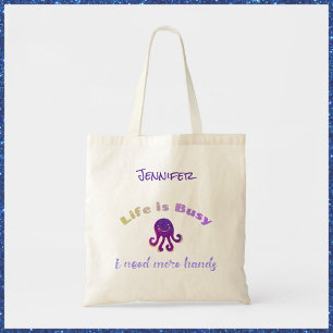 Bolsa Tote A AUTONOMIA DO Octopus Roxo É OCUPADA