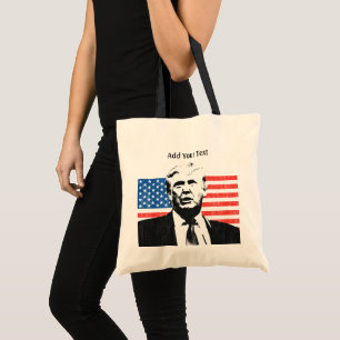 Bolsa Tote A bandeira americana de Donald Trump adiciona o