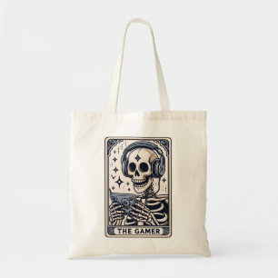 Bolsa Tote A Camiseta da Carta de Tarot do Esqueleto Gamer