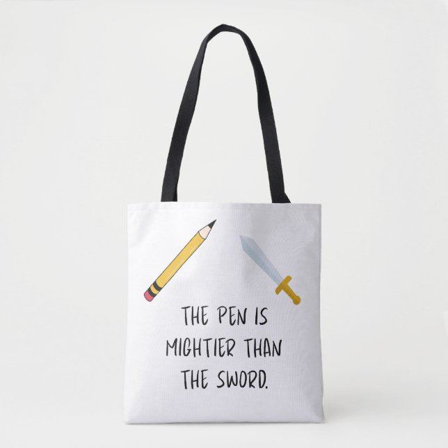 Bolsa Tote A caneta é mais poderosa que a espada (Frente)