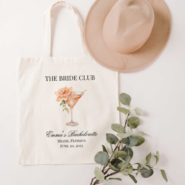 Bolsa Tote A Canvas de coquetel Blush Club (The Bride Club Canvas Tote.
Customize the front and/or the back.)