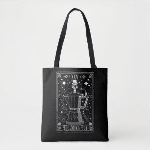 Bolsa Tote A Carta de Tarot do Café Moka Pot
