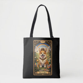 Bolsa Tote A Carta de Tarot do Corgi