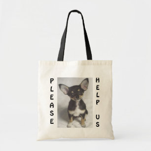 Bolsa Tote A chihuahua, ajuda-nos por favor