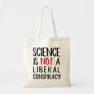 Bolsa Tote A ciência não é um preto & um vermelho liberais