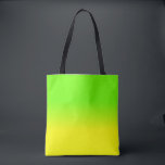 Bolsa Tote A cor amarela verde e de néon de néon da máscara<br><div class="desc">O amarelo de néon da luz do sol brilhante desvanece-se em um borrão do ombre com verde de néon para um flash do brilho e da luz</div>