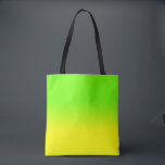 Bolsa Tote A cor amarela verde e de néon de néon da máscara<br><div class="desc">O amarelo de néon da luz do sol brilhante desvanece-se em um borrão do ombre com verde de néon para um flash do brilho e da luz</div>