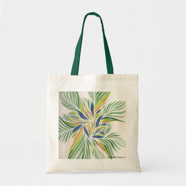 Bolsa Tote A cor de água floresce o No1 (Frente)