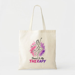 Bolsa Tote A Dança É Minha Terapia Dançarina Desenho Aquarela