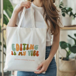 Bolsa Tote A Edição Retroativa Do Groovy É A Minha Visão, Edi<br><div class="desc">Groovy,  bolsa do estilo 1970 para editores.</div>