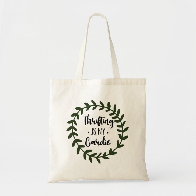 Bolsa Tote A emoção é a minha Cardio Greenery Tote Bag (Frente)