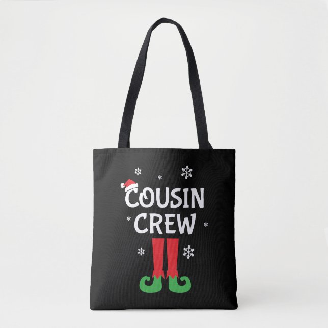 Bolsa Tote A equipe de primo disse natal (Frente)