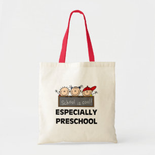 Bolsa Tote A escola pré-escolar é camiseta legal e presente