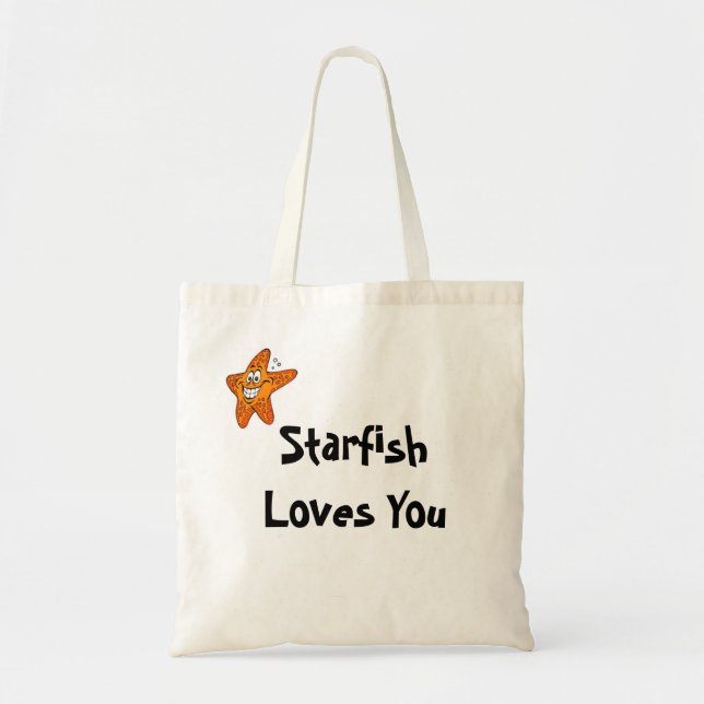 Bolsa Tote A estrela do mar ama-o (Frente)