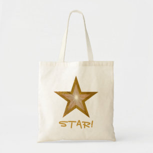 Bolsa Tote A estrela Dourado "dois tonifica" a "ESTRELA!"
