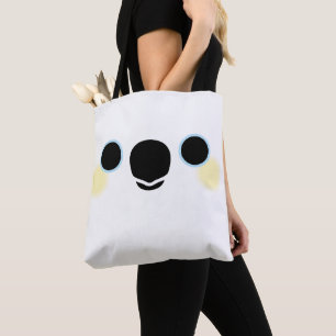 Bolsa Tote A face de um cacatua de crista amarela
