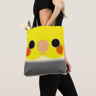 Bolsa Tote A face de um cacatua macho pied