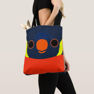 Bolsa Tote A face de um lorikeet Sunset