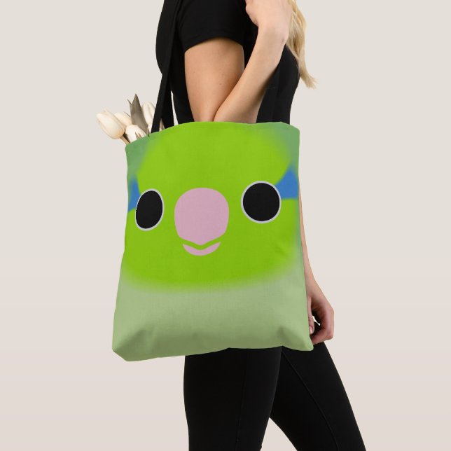 Bolsa Tote A face de um macho normal de periquito-do-pacífico (Close Up)