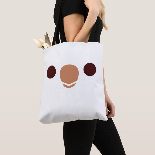 Bolsa Tote A face de um papagaio-monge albino (Close Up)