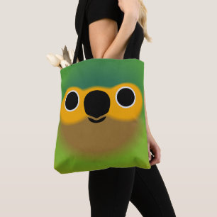 Bolsa Tote A face de um periquito-de-garganta-marrom