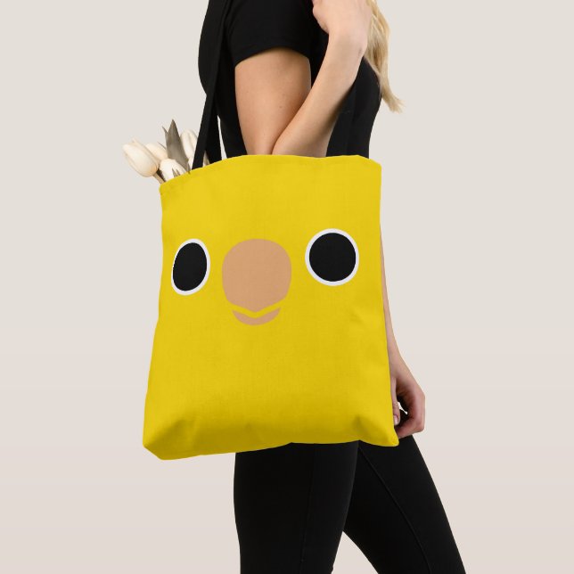 Bolsa Tote A face de um periquito dourado (Close Up)