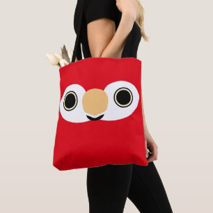 Bolsa Tote A face de uma arara-vermelha