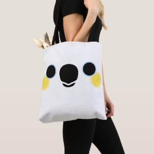 Bolsa Tote A face de uma cacatua-de-topete-amarelo