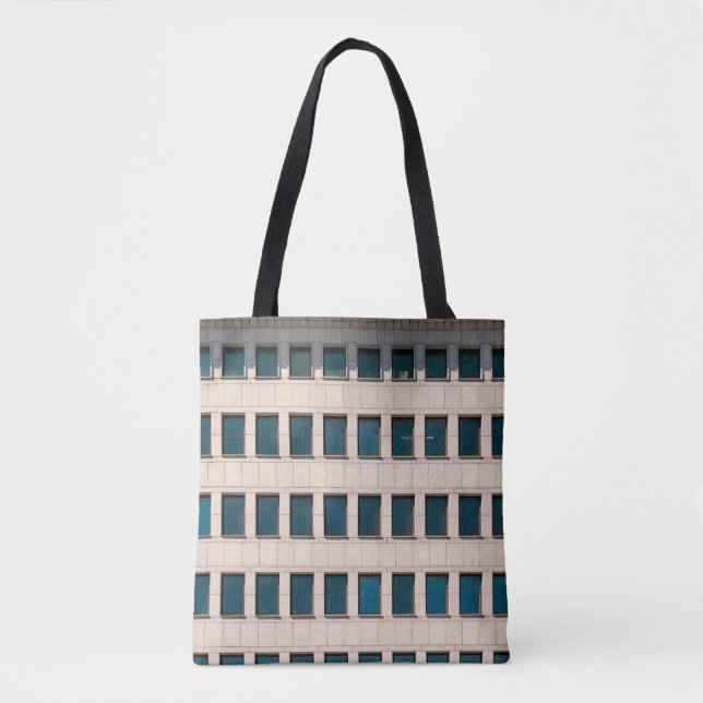 Bolsa Tote A fachada do edifício moderno com retangular (Frente)