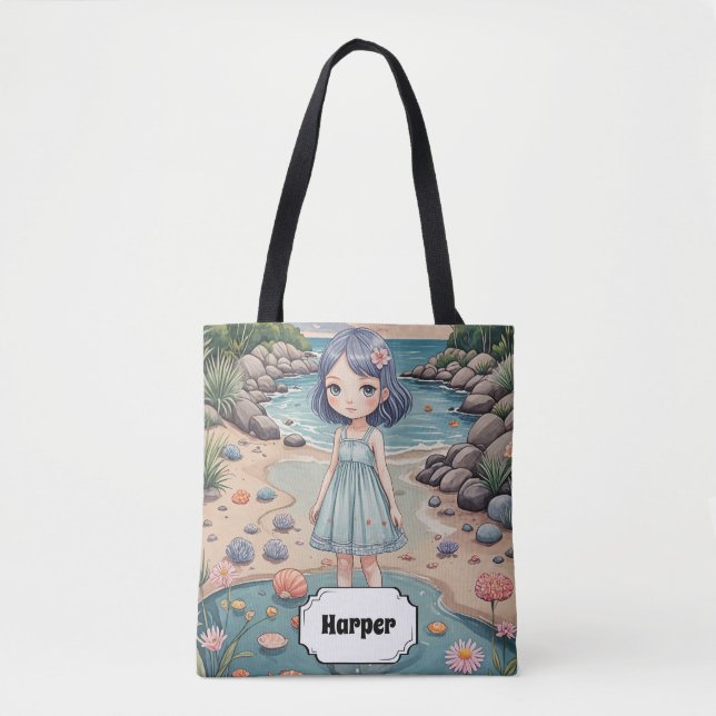 Bolsa Tote A felicidade de Beachcomber é personalizada (Frente)