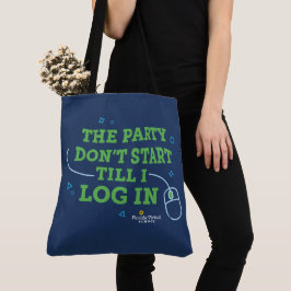 Bolsa Tote A Festa Não Começa, Ombro Azul Marinho