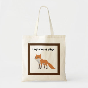 Bolsa Tote A Fox Diz... Engraçado Cartoon de Meme da Internet