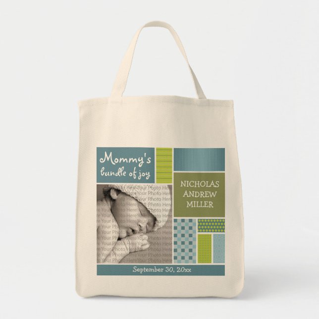 Bolsa Tote A fralda/mamães feitas sob encomenda da foto dos (Frente)