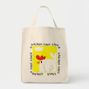 Bolsa Tote A galinha diz o camiseta e os presentes do Cluck