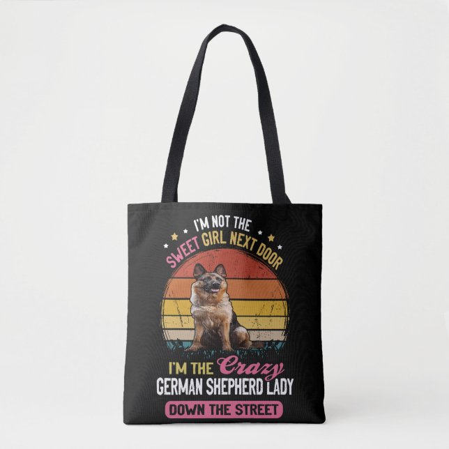 Bolsa Tote A German shepherd Louca Da Rua (Frente)