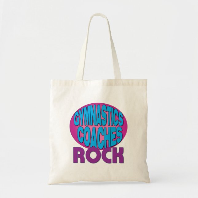 Bolsa Tote A ginástica treina camisas da rocha (Frente)