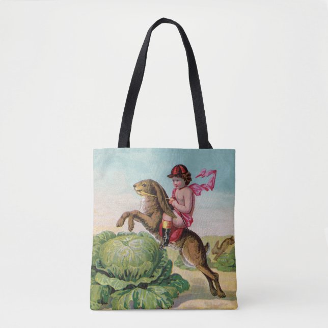 Bolsa Tote A Grande Caça ao Coelho no Caminho de Couve (Frente)